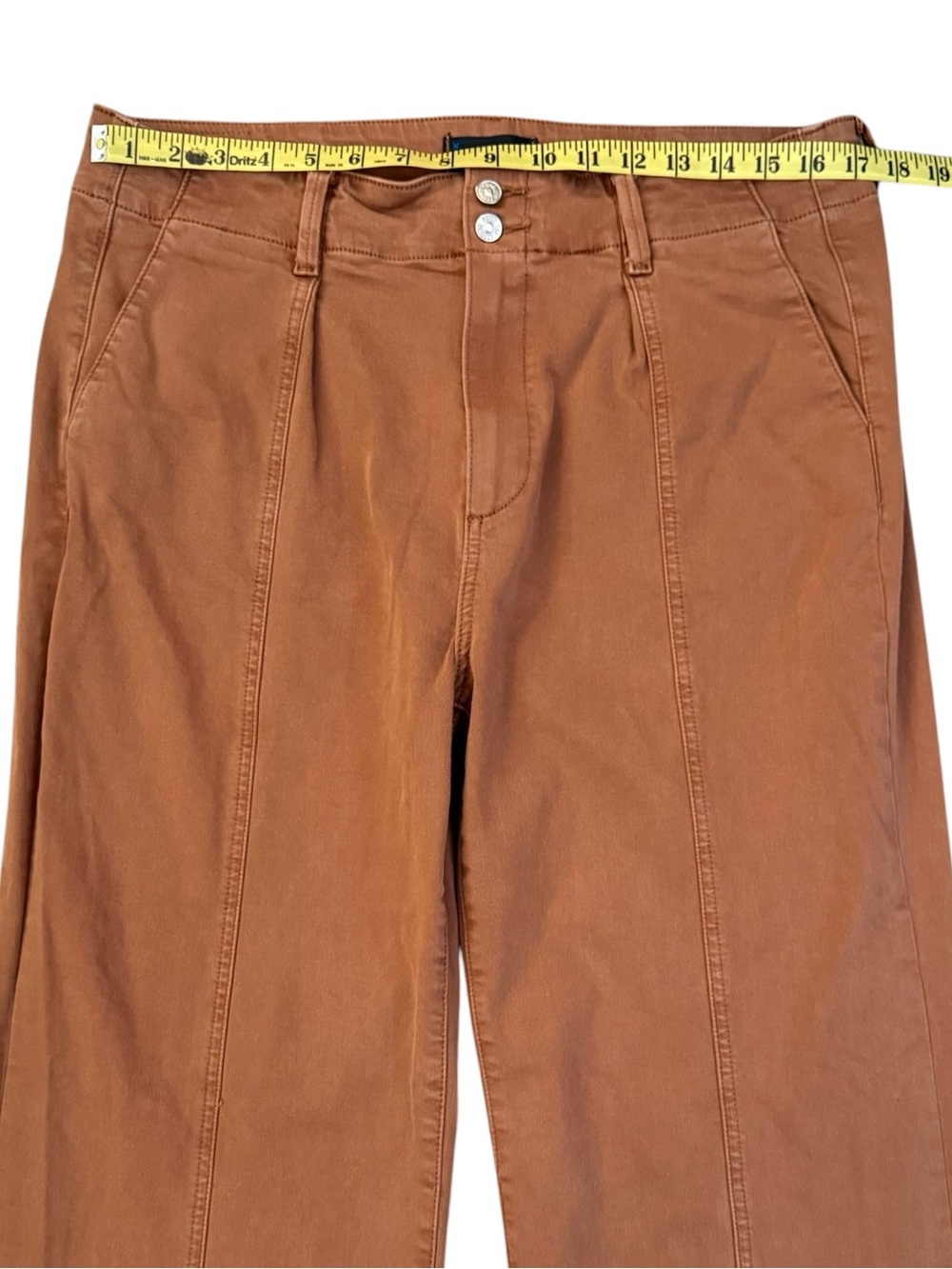 PAIGE Brooklyn High Rise Wide Leg Pants 32 (34x30.5) Vintage Mocha Bisque - Picture 9 of 16